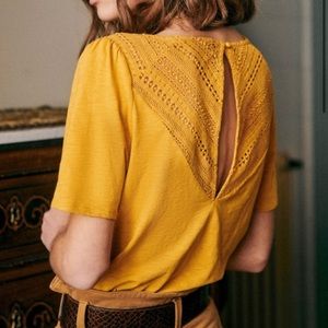 Sezane Elvire T-Shirt Saffron Small